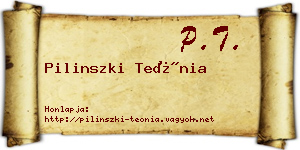 Pilinszki Teónia névjegykártya